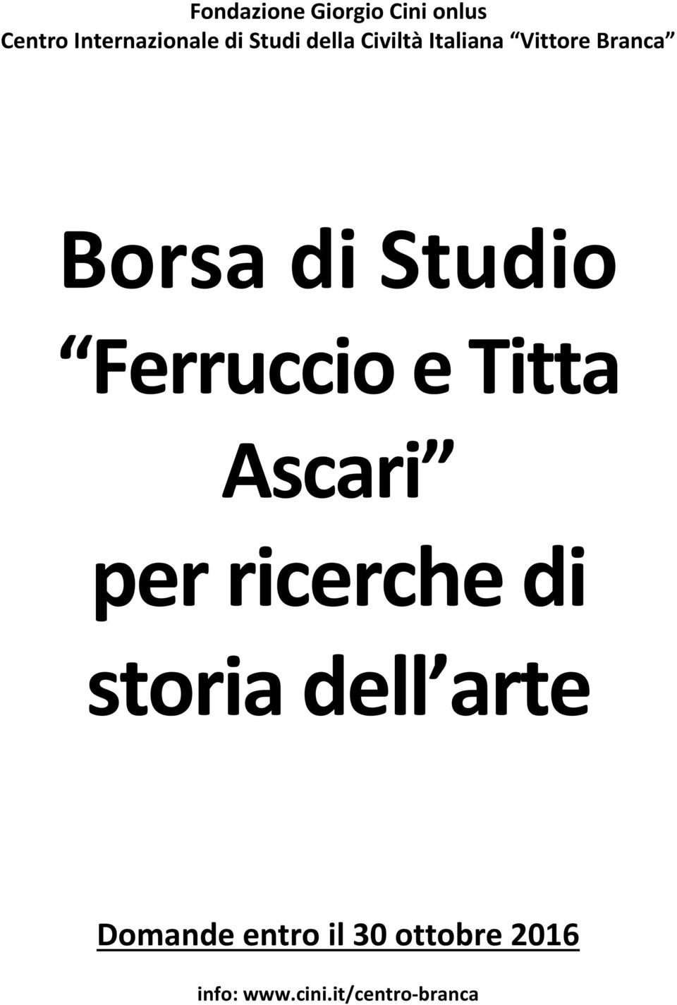 Ferruccio e Titta Ascari per ricerche di storia dell arte