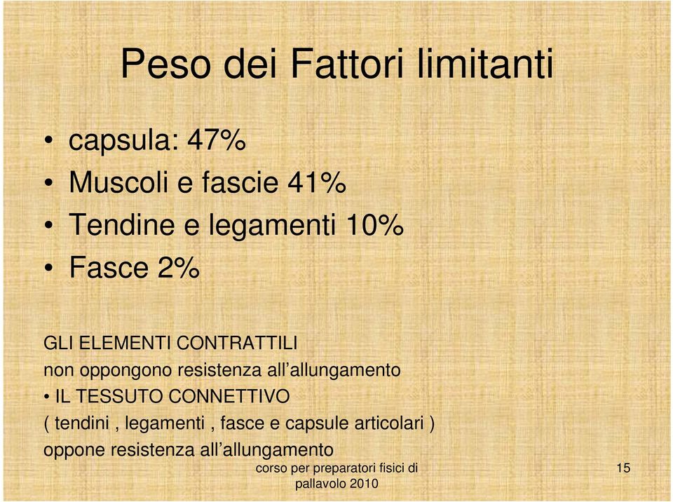 oppongono resistenza all allungamento IL TESSUTO CONNETTIVO (