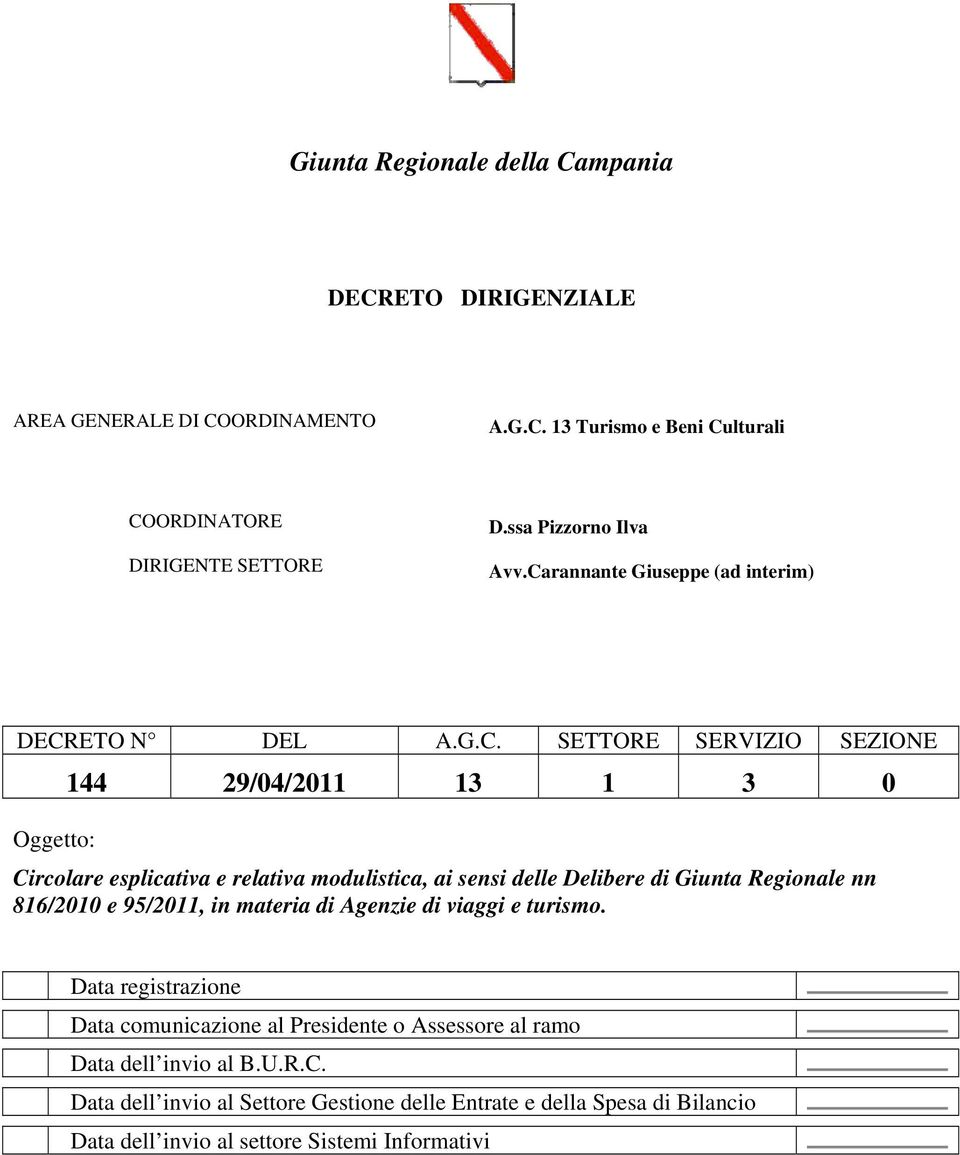 rannante Giuseppe (ad interim) DECR
