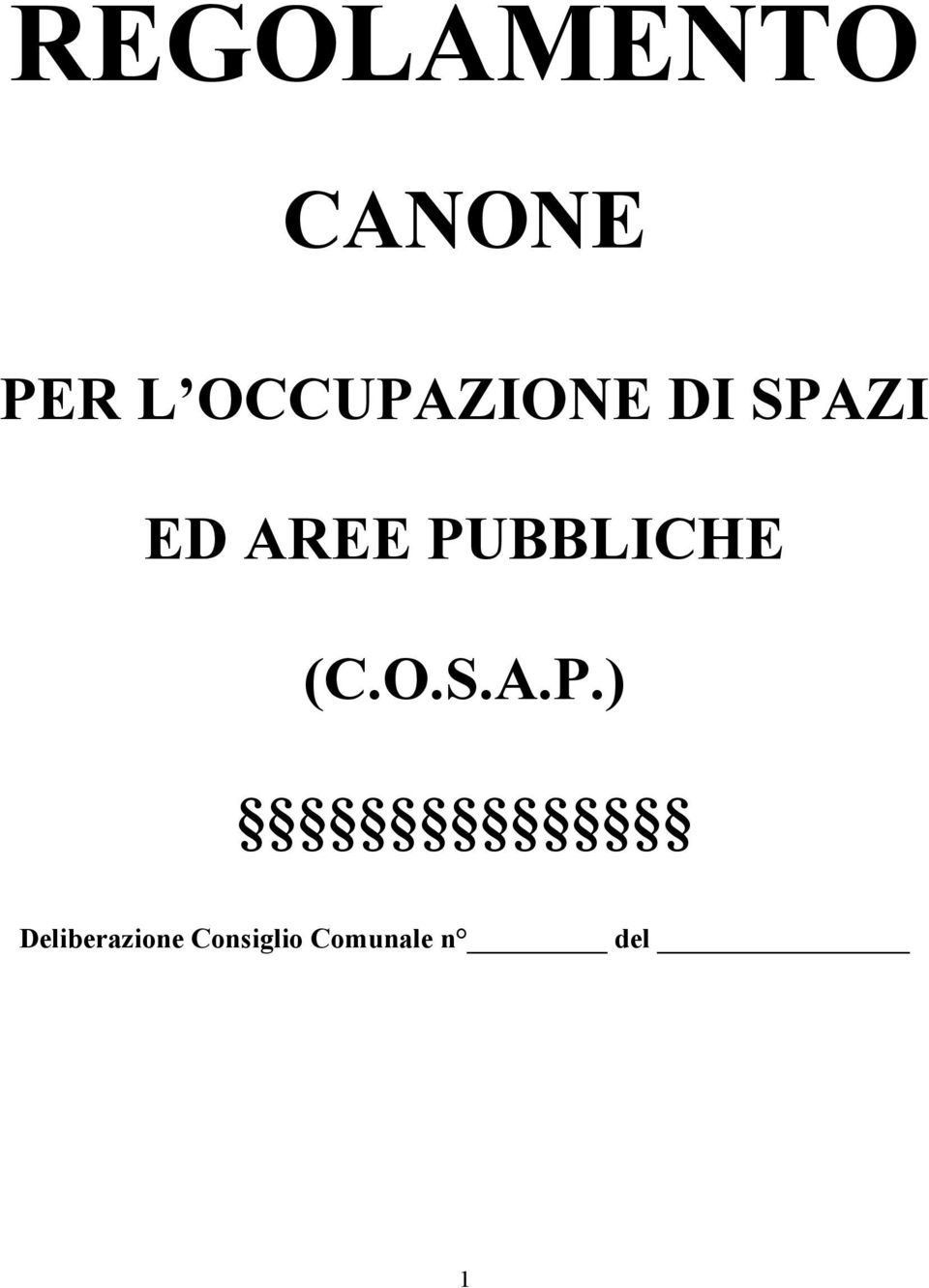 PUBBLICHE (C.O.S.A.P.)