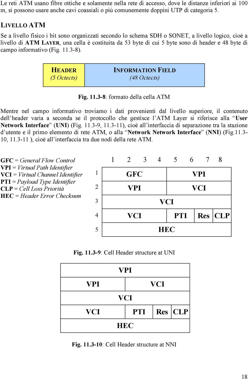 byte di campo informativo (Fig..-8). HEADER (5 Octects) INFORMATION FIELD (48 Octects) Fig.