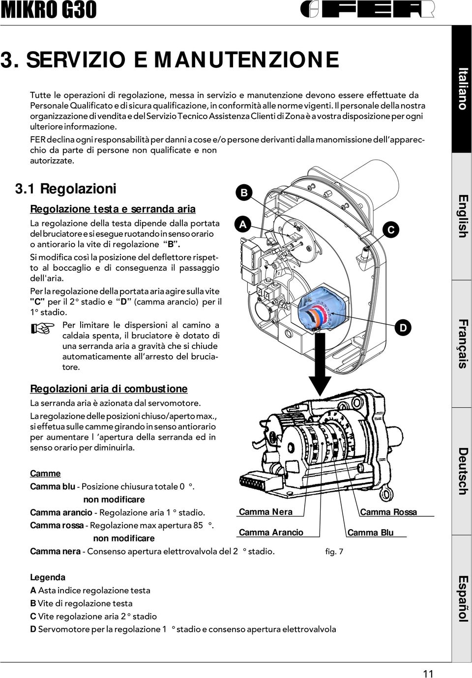 FER declina ogni responsabilità per danni a cose e/o persone derivanti dalla manomissione dell apparecchio da parte di persone non qualificate e non autorizzate. 3.