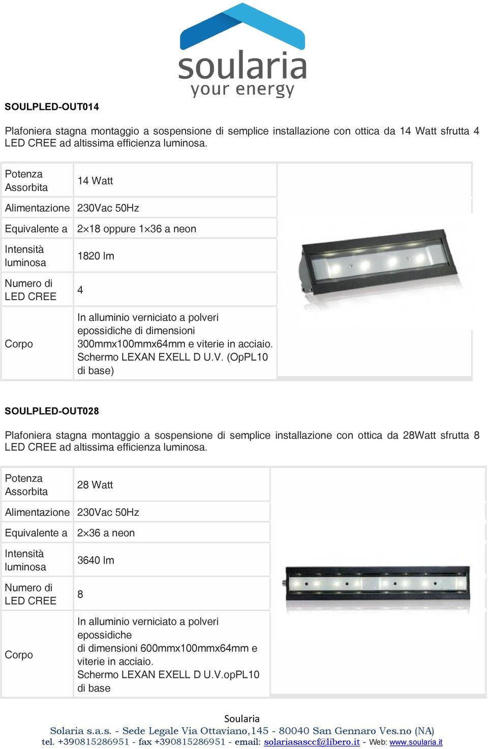 Schermo LEXAN EXELL D U.V.