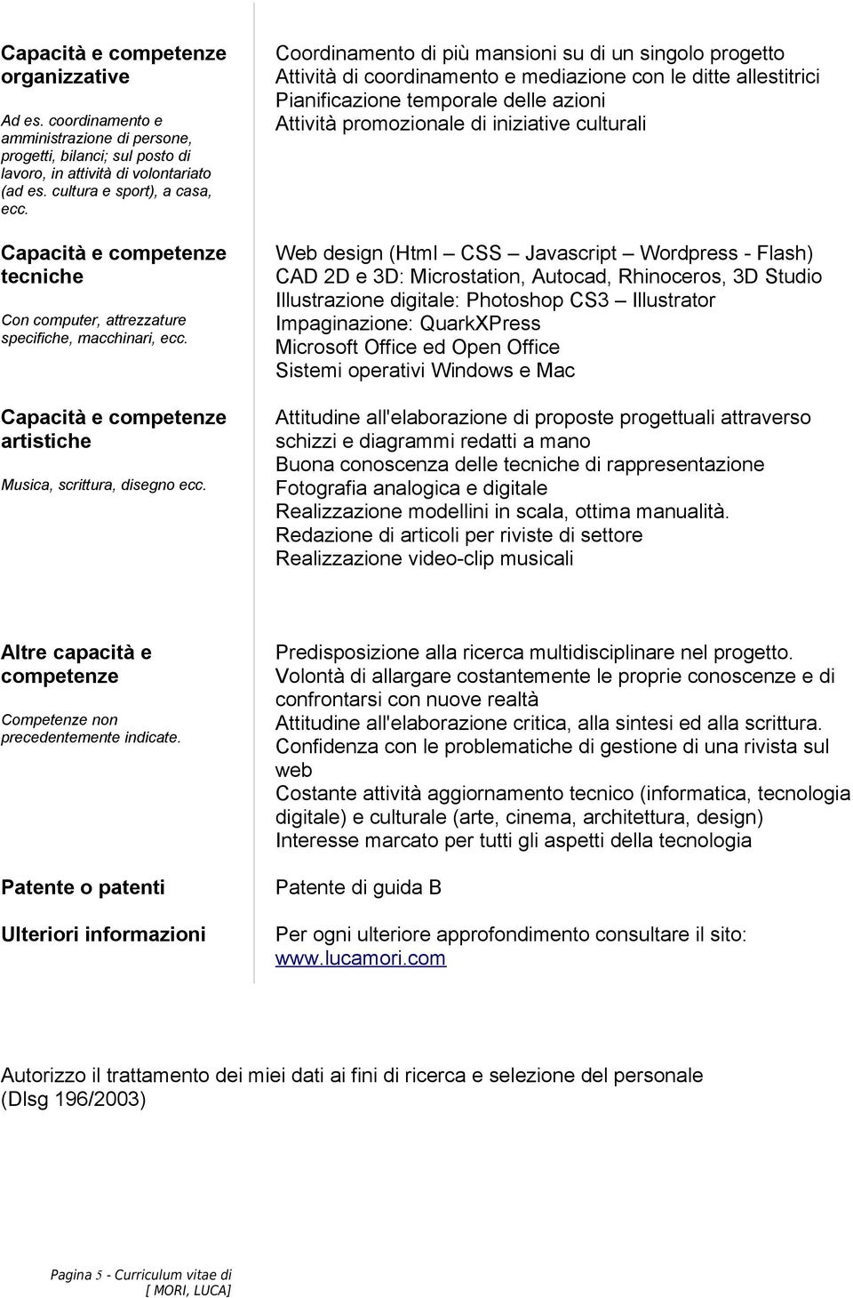 Coordinamento di più mansioni su di un singolo progetto Attività di coordinamento e mediazione con le ditte allestitrici Pianificazione temporale delle azioni Attività promozionale di iniziative