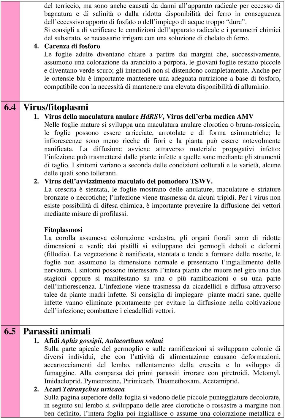 4. Carenza di fosforo Le foglie adulte diventano chiare a partire dai margini che, successivamente, assumono una colorazione da aranciato a porpora, le giovani foglie restano piccole e diventano