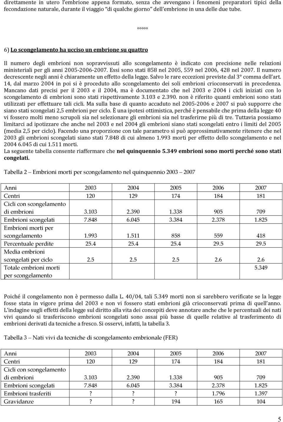 2007. Essi sono stati 858 nel 2005, 559 nel 2006, 428 nel 2007. Il numero decrescente negli anni è chiaramente un effetto della legge. Salvo le rare eccezioni previste dal 3 comma dell art.