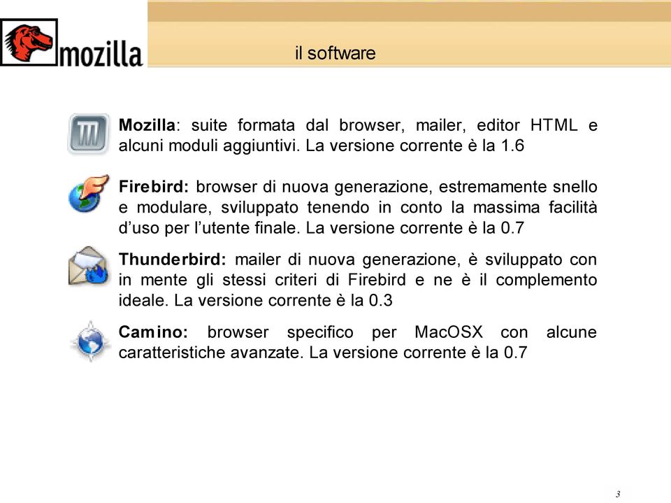 finale. La versione corrente è la 0.