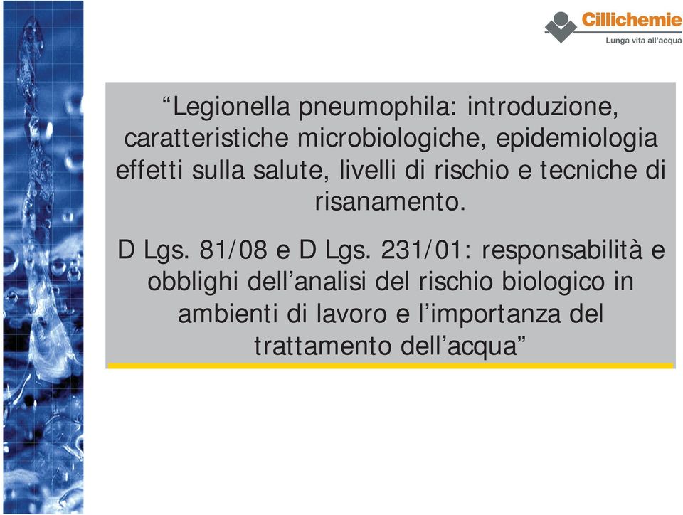 risanamento. D Lgs. 81/08 e D Lgs.