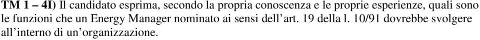 funzioni che un Energy Manager nominato ai sensi dell