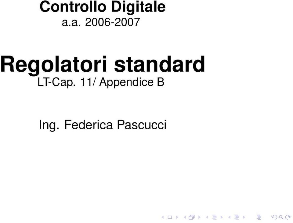 Regolatori standard