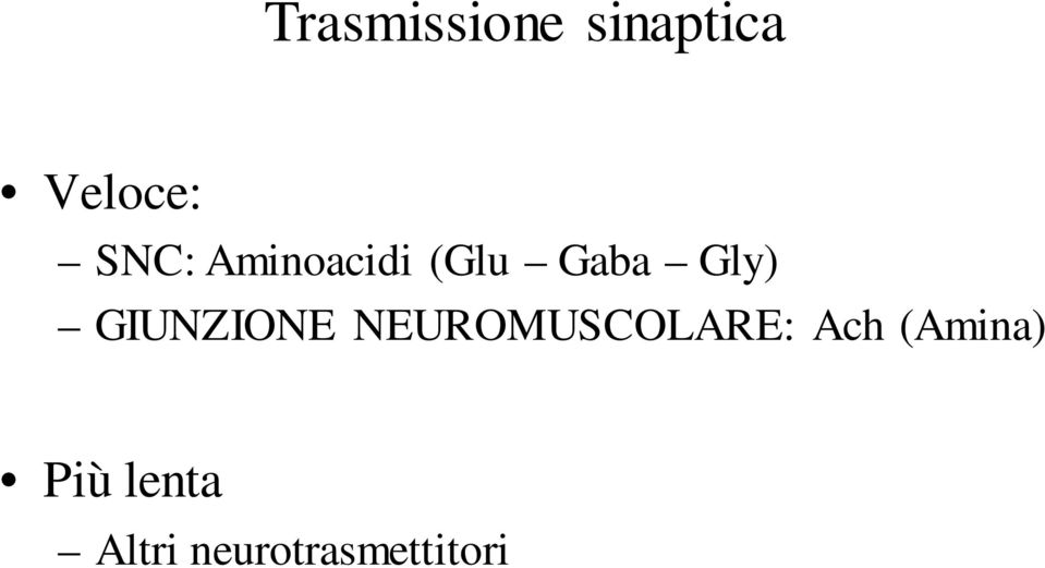 GIUNZIONE NEUROMUSCOLARE: Ach