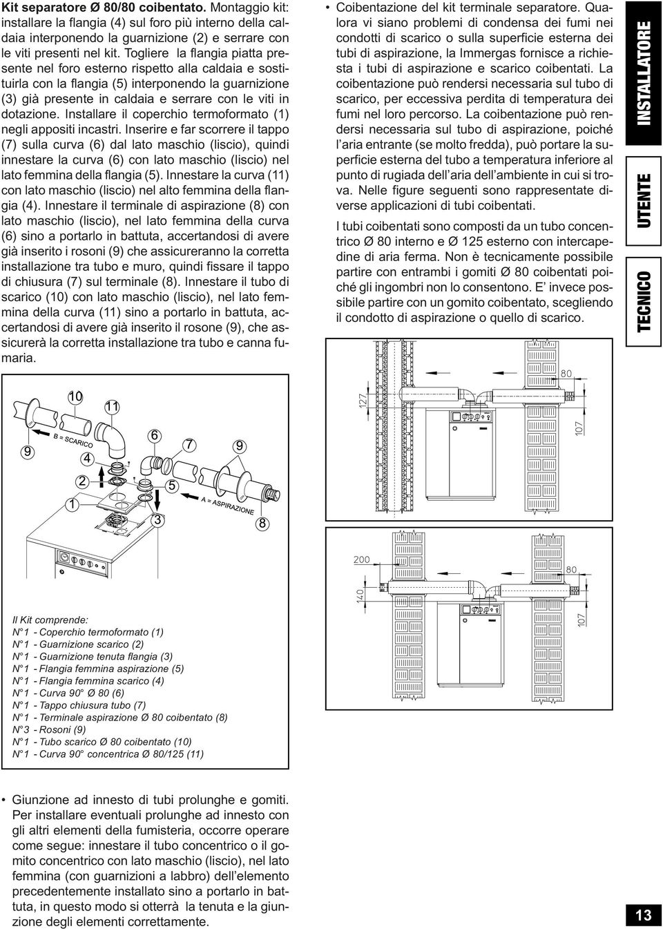 Installar il coprchio trmoformato (1) ngli appositi incastri.