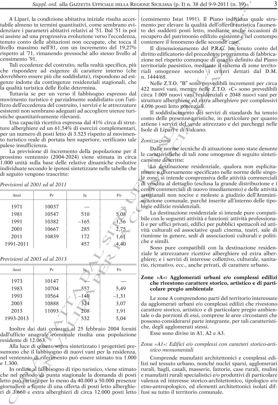 Dl 51 in poi si ssiste d un progressiv evoluzione verso l eccedenz, tenuto conto delle bitzioni non occupte, che tocc il livello mssimo nell 81, con un incremento del 19,27% rispetto l 71, rimnendo