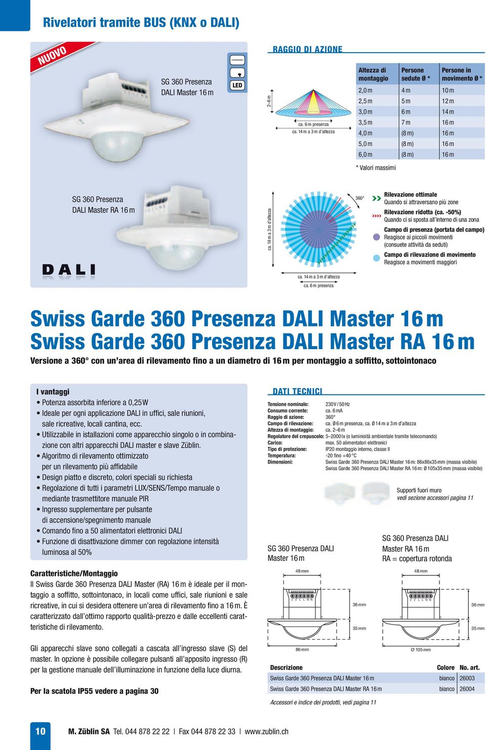 presenza (portata del campo) Reagisce ai piccoli movimenti (consuete attività da seduti) ca.