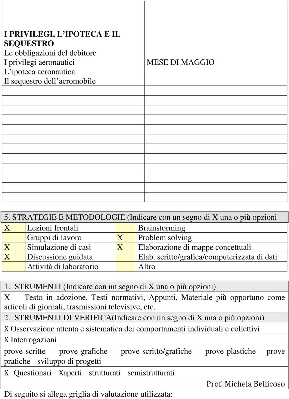 Discussione guidata Elab. scritto/grafica/computerizzata di dati Attività di laboratorio Altro 1.