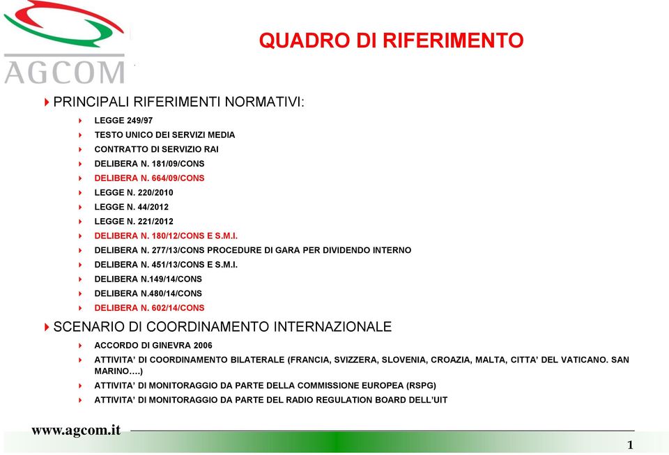 480/14/CONS DELIBERA N.