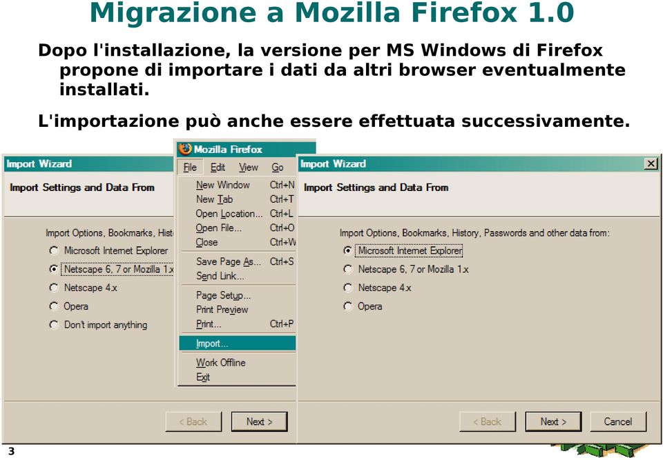 Firefox propone di importare i dati da altri browser