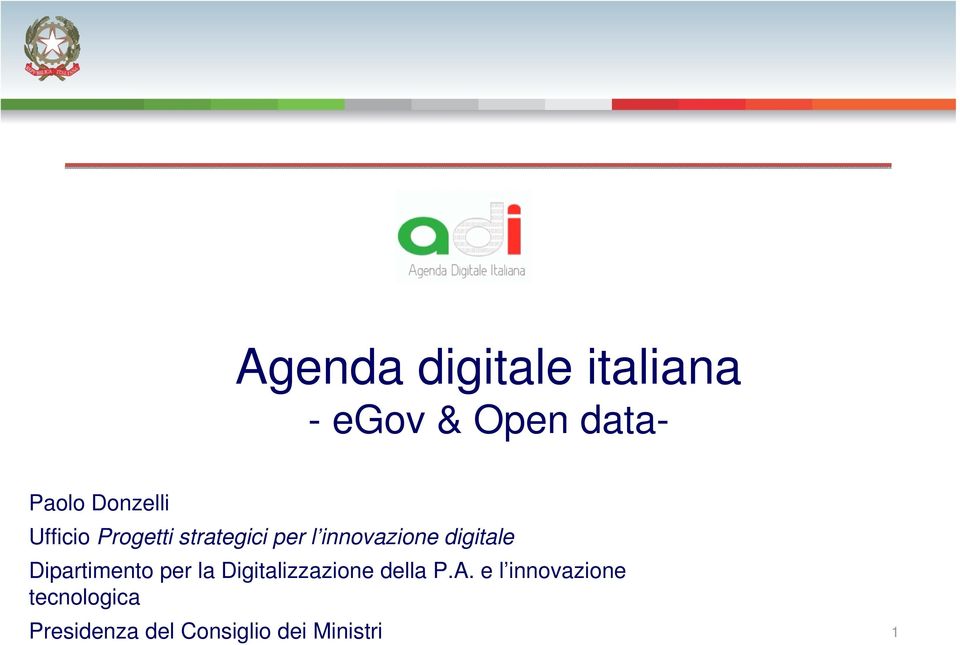 digitale Dipartimento per la Digitalizzazione della P.A.