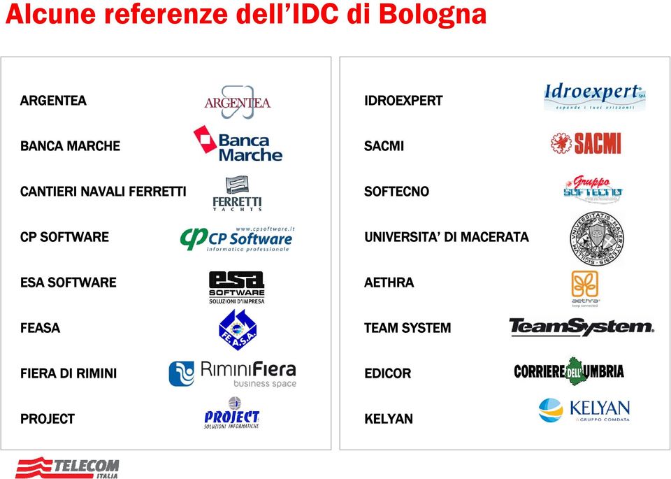 SOFTECNO CP SOFTWARE UNIVERSITA DI MACERATA ESA