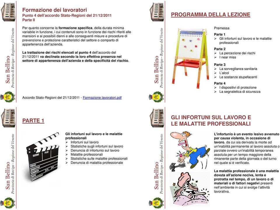 La trattazione dei rischi elencati al punto 4 dell accordo del 21/12/2011 va declinata secondo la loro effettiva presenza nel settore di appartenenza dell azienda e della specificità del rischio.