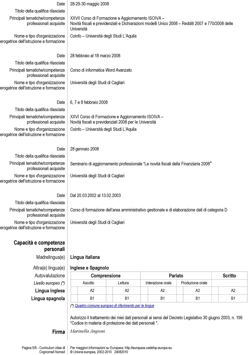 aggiornamento professionale Le novità fiscali della Finanziaria 2008 Date Dal 20.03.2002 