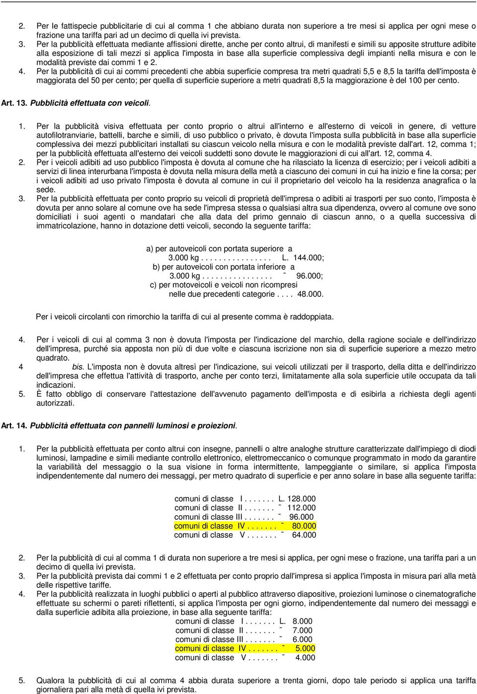 superficie complessiva degli impianti nella misura e con le modalità previste dai commi 1 e 2. 4.