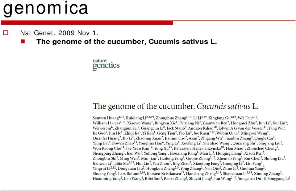 The genome of the