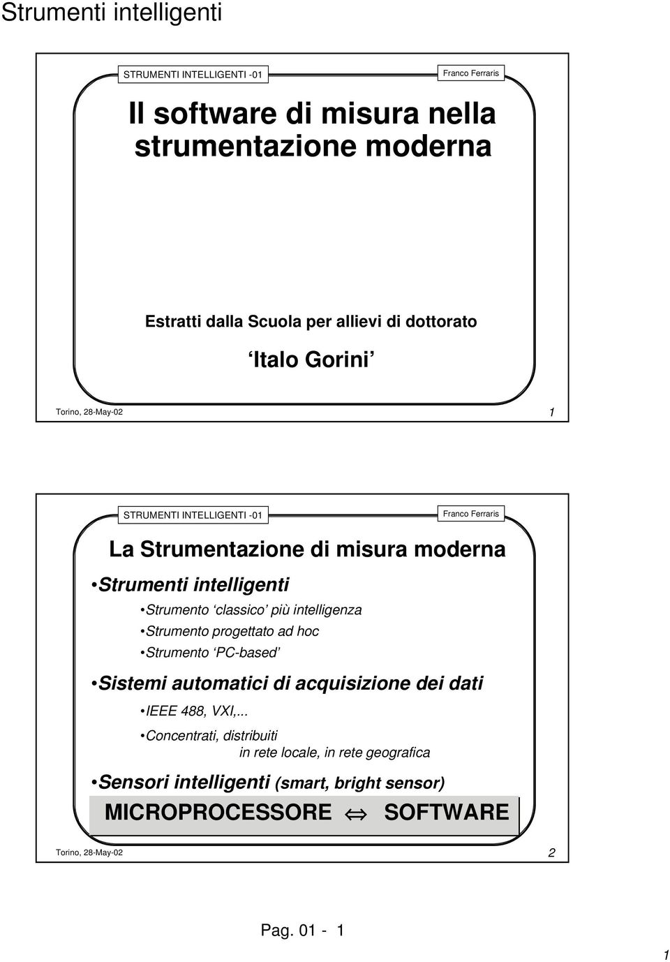 hoc Strumento PC-based Sistemi automatici di acquisizione dei dati IEEE 488, VXI,.