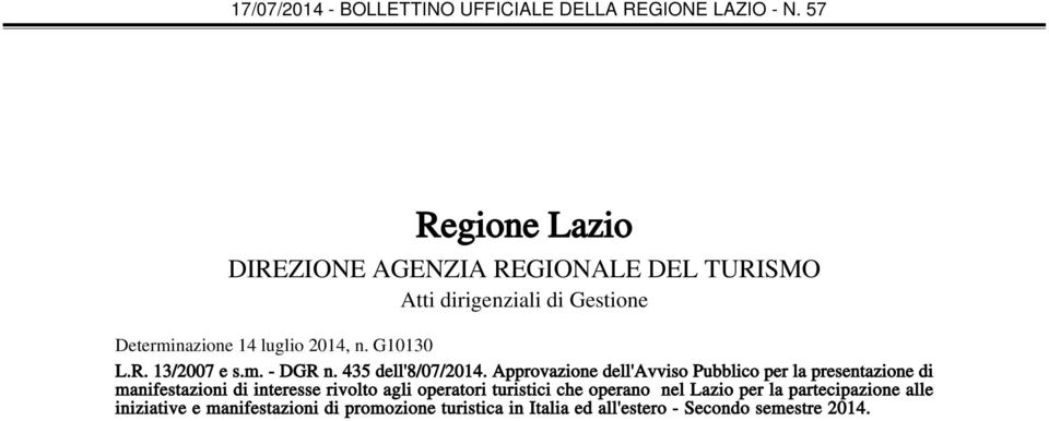 Approvazione dell'avviso Pubblico per la presentazione di manifestazioni di interesse rivolto agli operatori