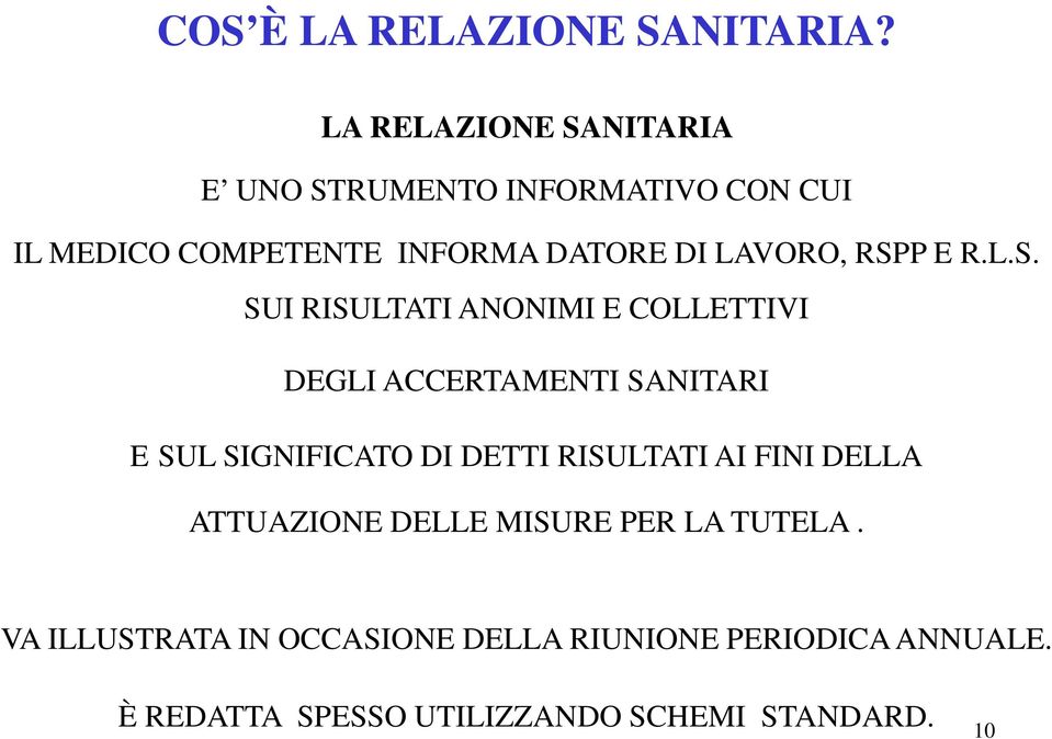 LAVORO, RSP