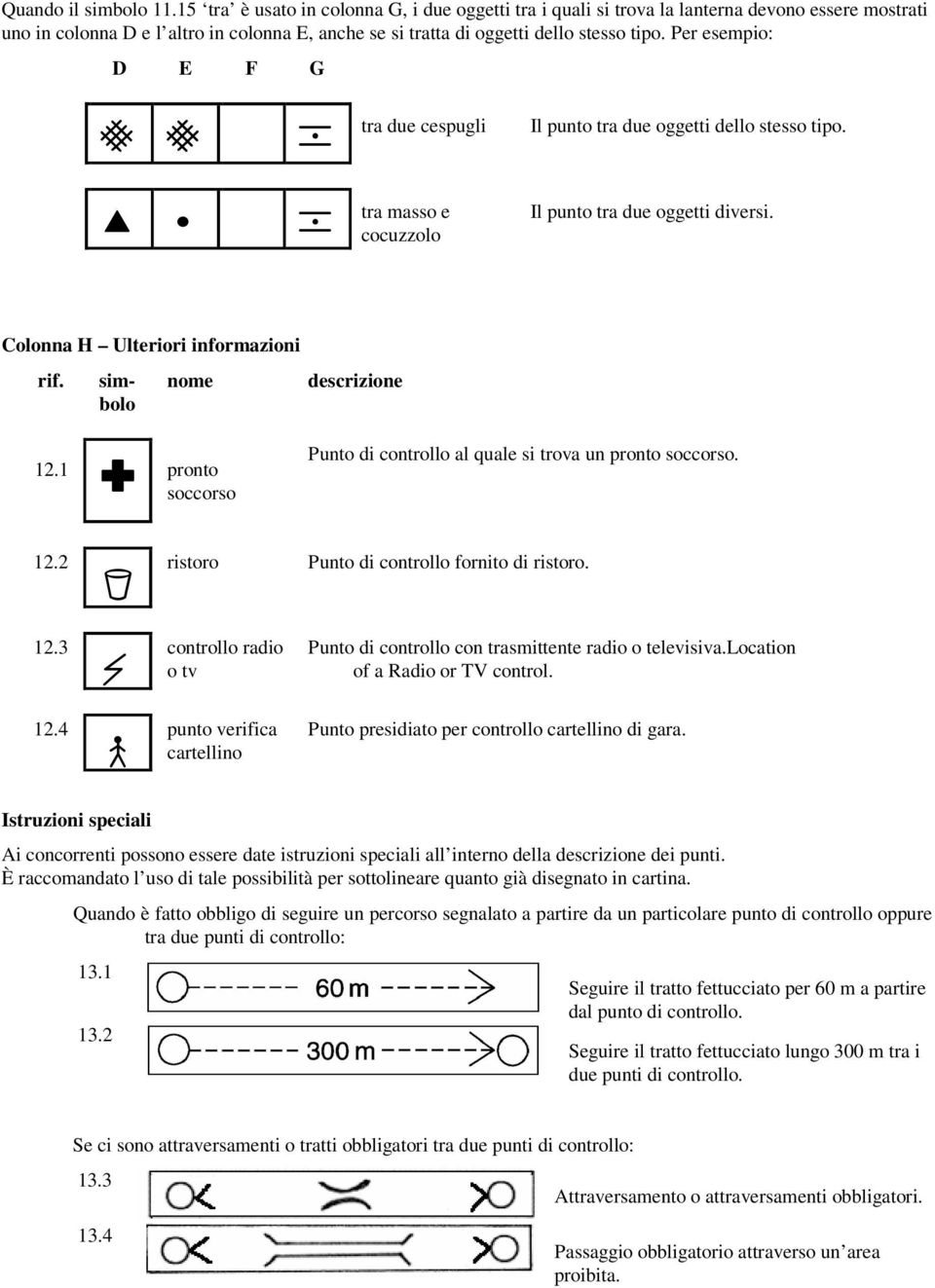 Per esempio: D E F G tra due cespugli.. Z tra masso e Zcocuzzolo Il punto tra due oggetti dello stesso tipo. Il punto tra due oggetti diversi. Colonna H Ulteriori informazioni nome 12.