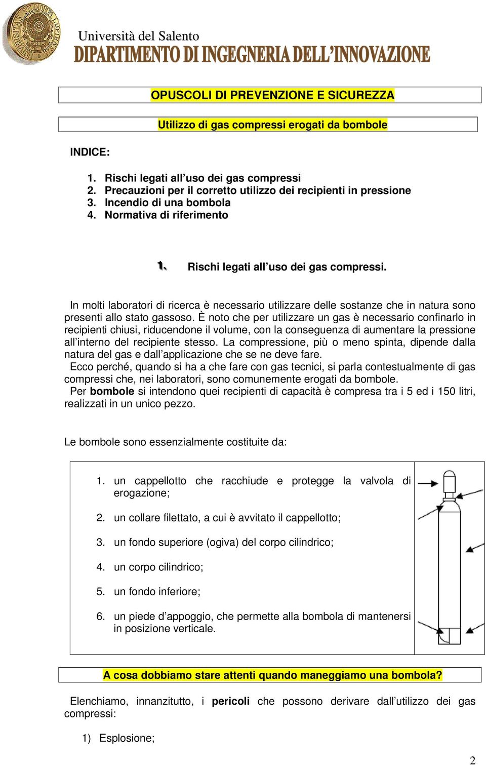 In molti laboratori di ricerca è necessario utilizzare delle sostanze che in natura sono presenti allo stato gassoso.