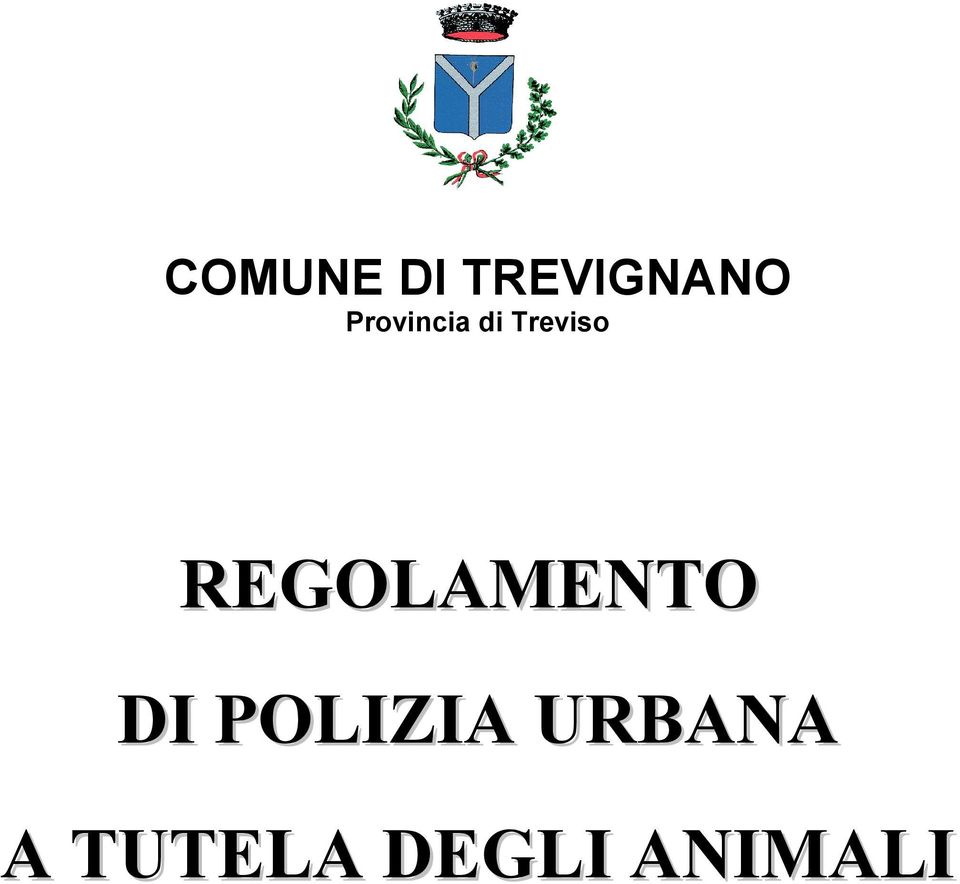 REGOLAMENTO DI POLIZIA