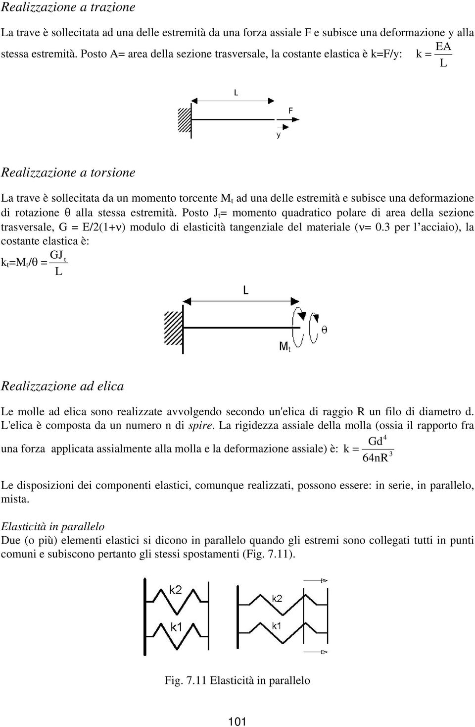 rotazioe alla stessa estremità. Posto J t = mometo quadratico polare di area della sezioe trasversale, G = E/(+ ) modulo di elasticità tageziale del materiale ( =.