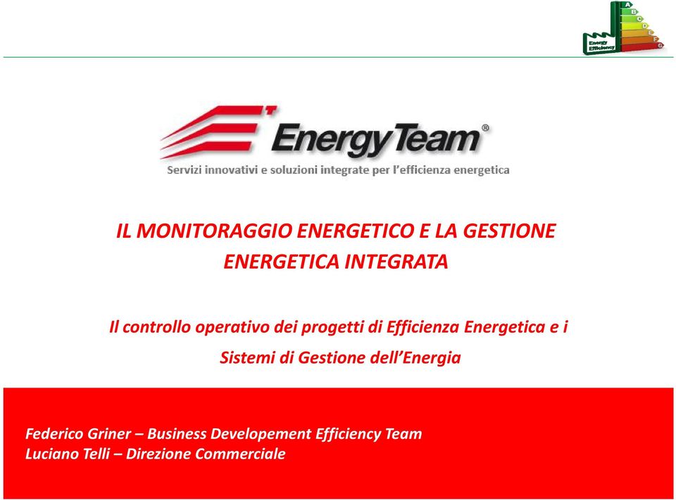 i Sistemi di Gestione dell Energia Federico Griner Business