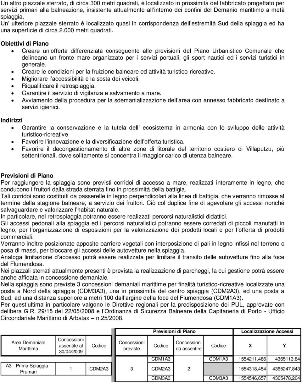 Obiettivi di Piano Creare un offerta differenziata conseguente alle previsioni del Piano Urbanistico Comunale che delineano un fronte mare organizzato per i servizi portuali, gli sport nautici ed i