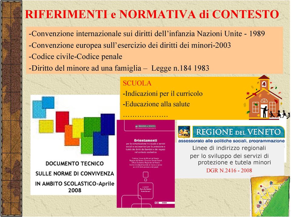 184 1983 SCUOLA -Indicazioni per il curricolo -Educazione alla salute.