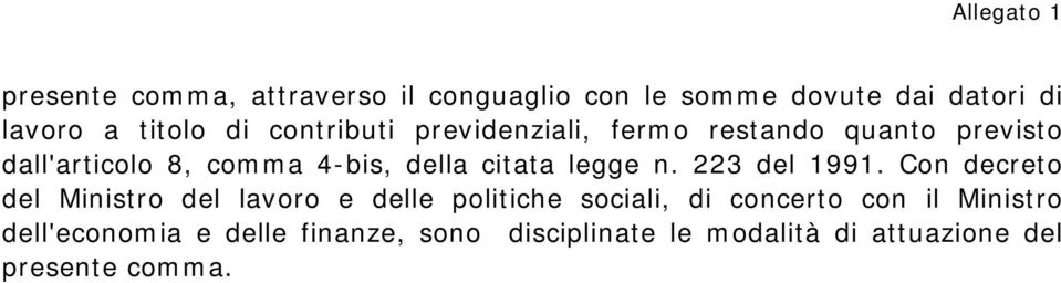 legge n. 223 del 1991.