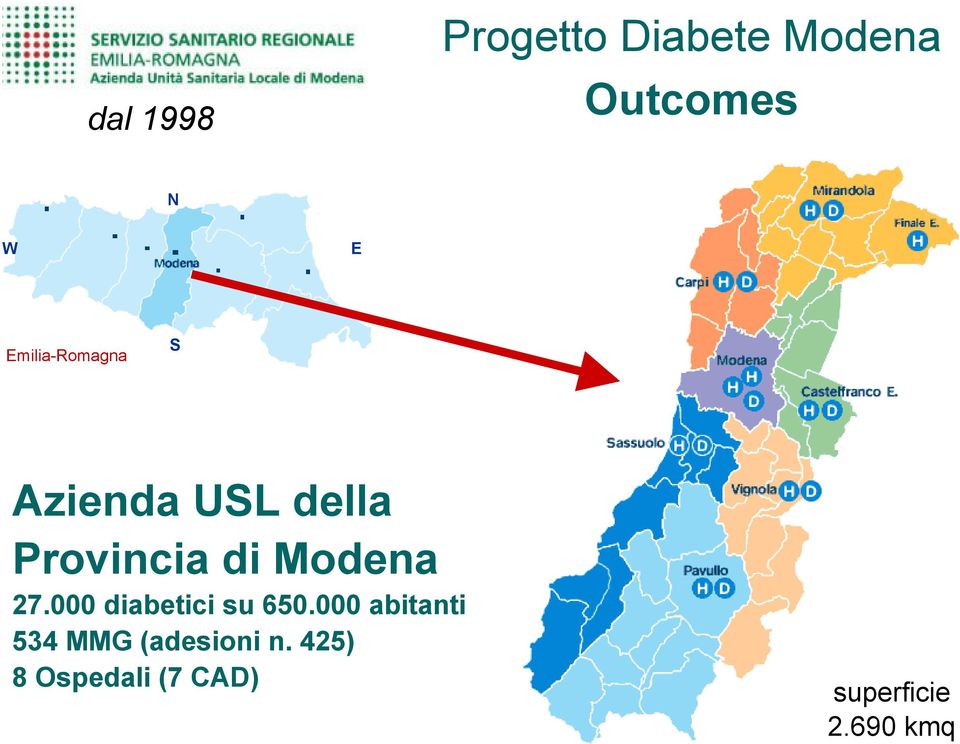 Modena 27.000 diabetici su 650.