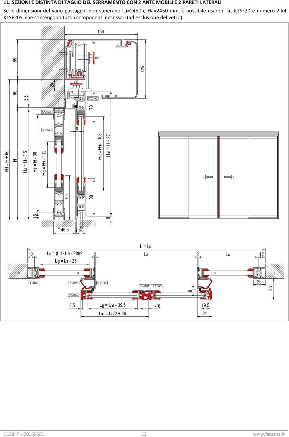 è possibile usare il kit K2SF20 e numero 2 kit K1SF20S, che contengono tutti i