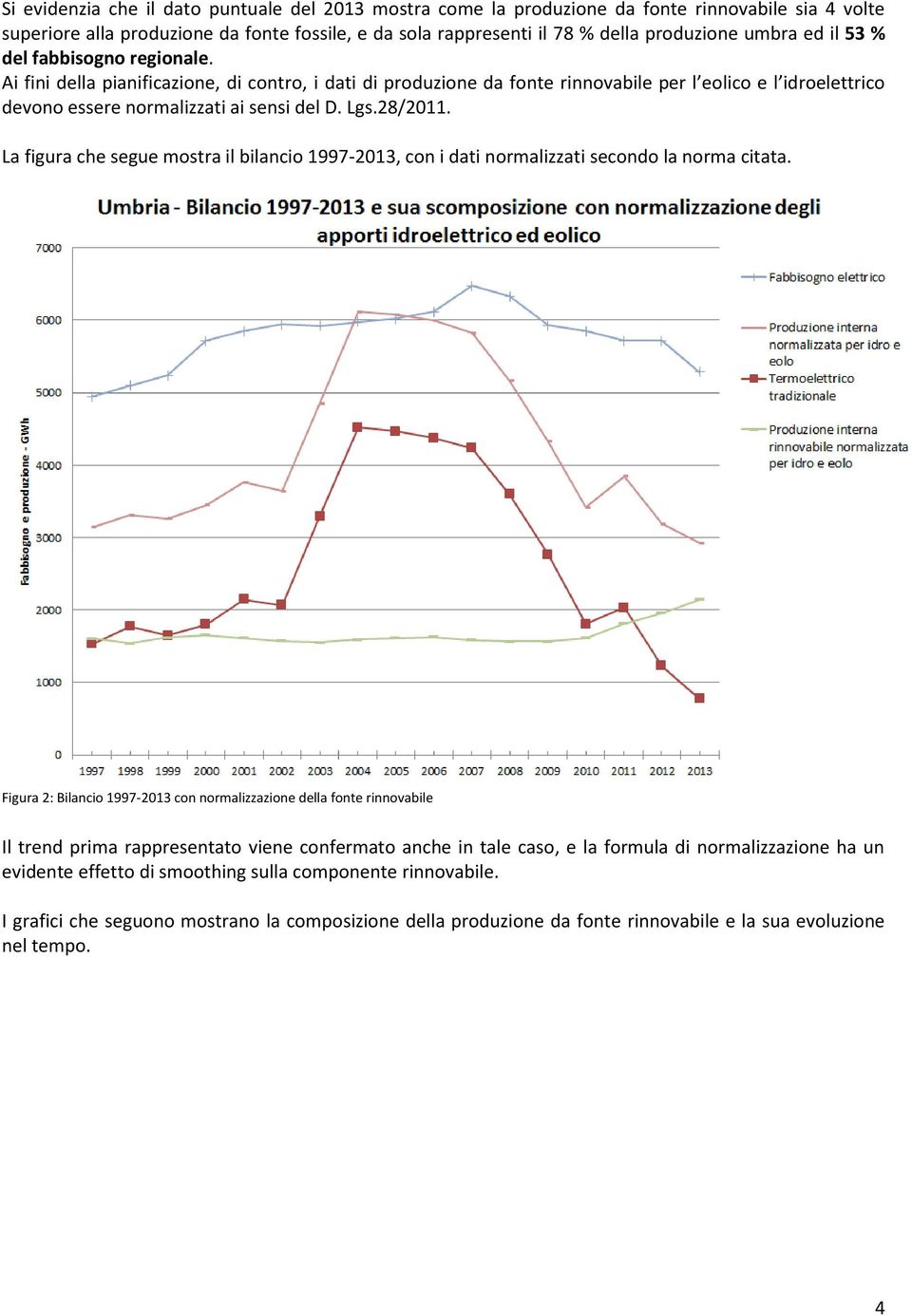 28/2011. La figura che segue mostra il bilancio 1997-2013, con i dati normalizzati secondo la norma citata.