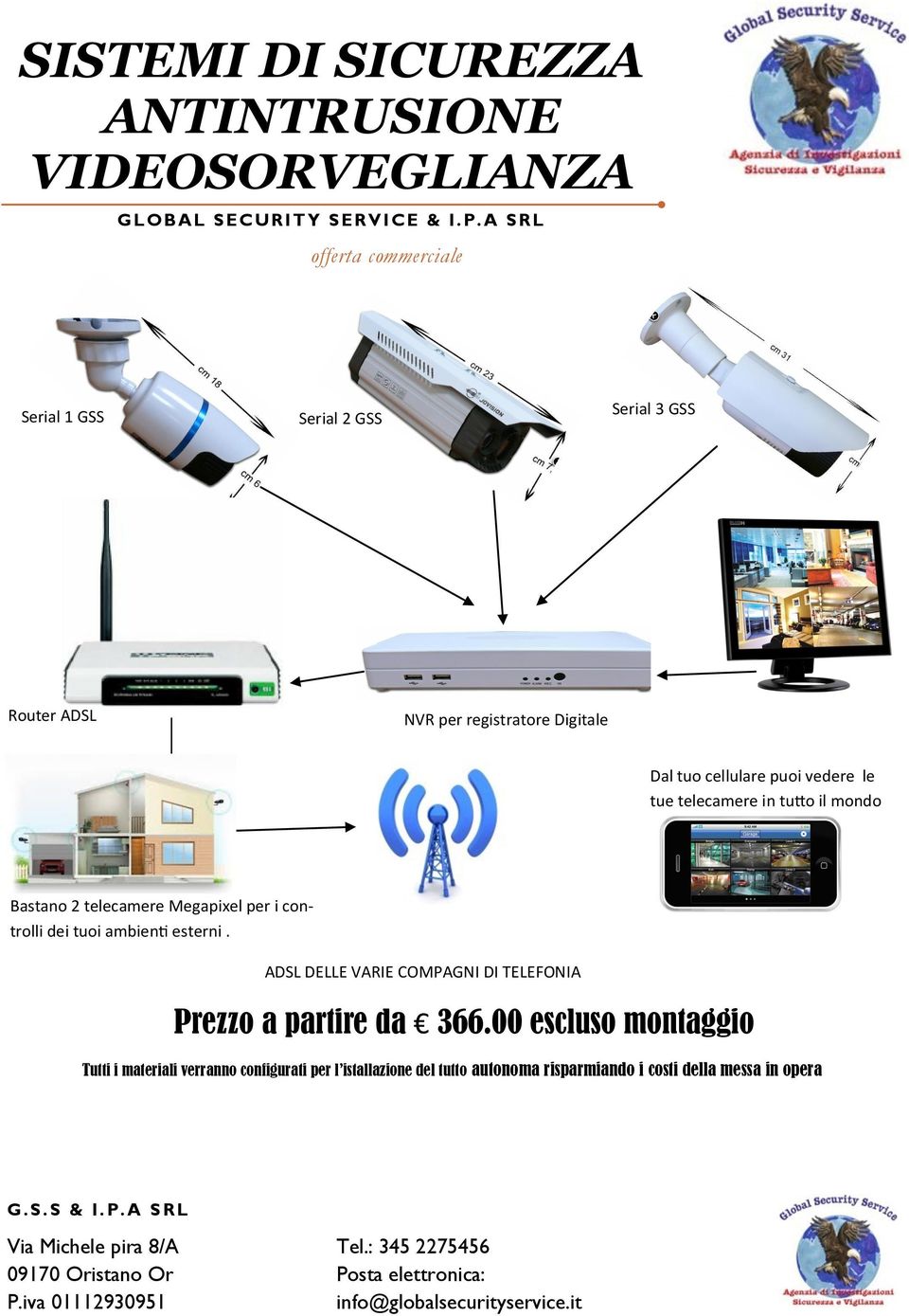 ambienti esterni. ADSL DELLE VARIE COMPAGNI DI TELEFONIA Prezzo a partire da 366.