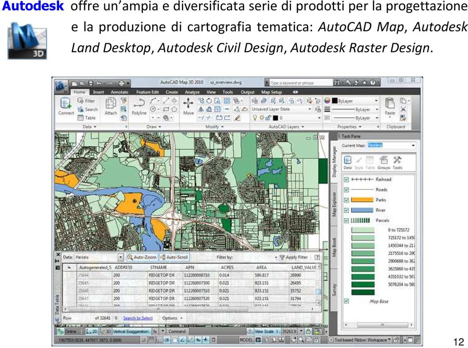 cartografia tematica: AutoCAD Map, Autodesk Land