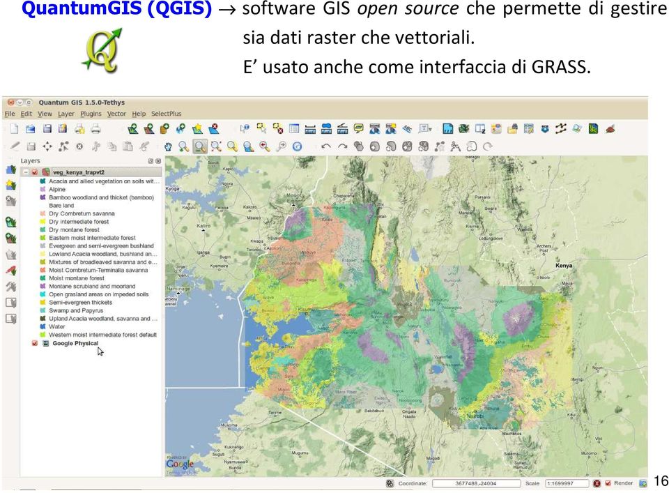 dati raster che vettoriali.