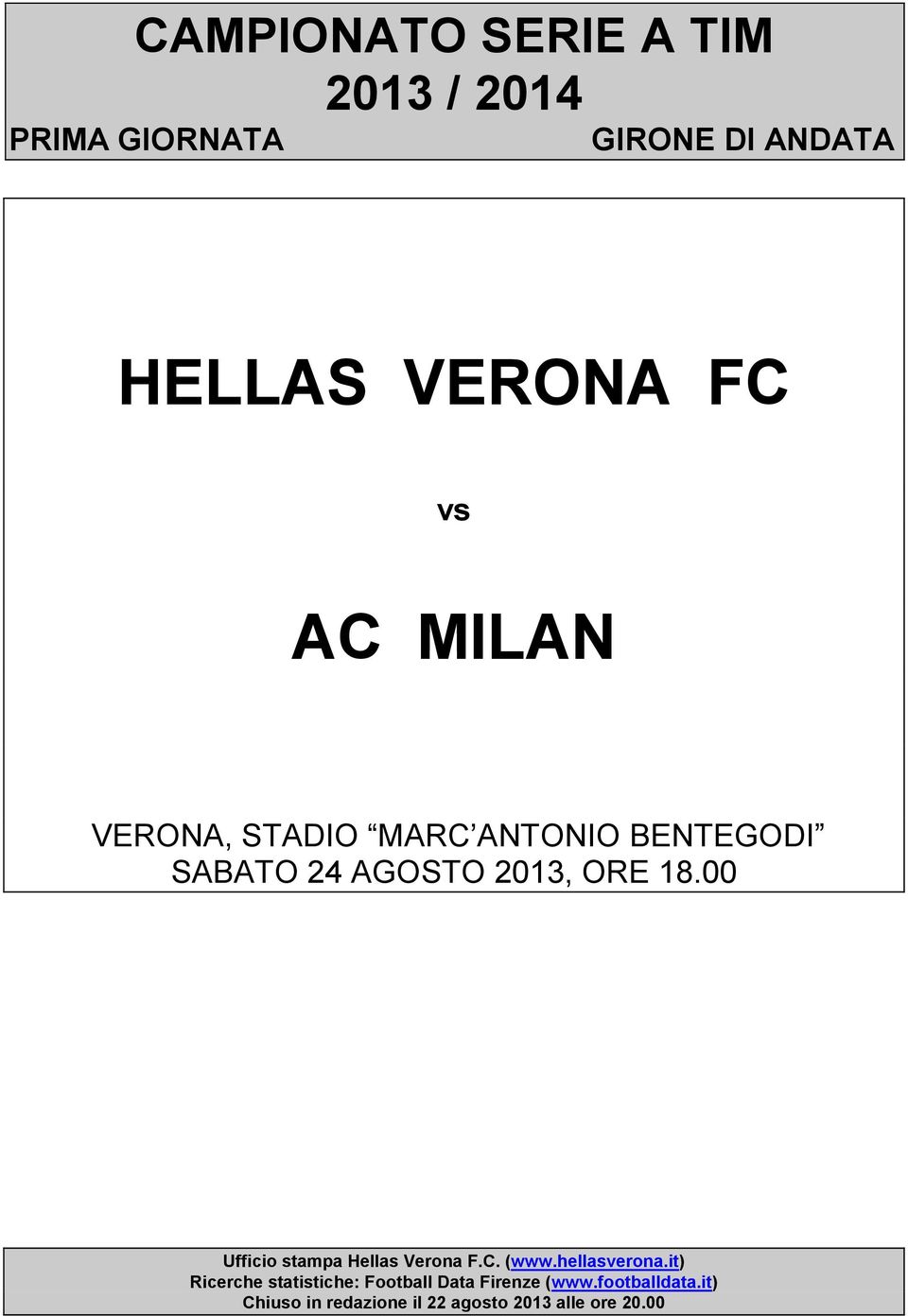 00 Ufficio stampa Hellas Verona F.C. (www.hellasverona.