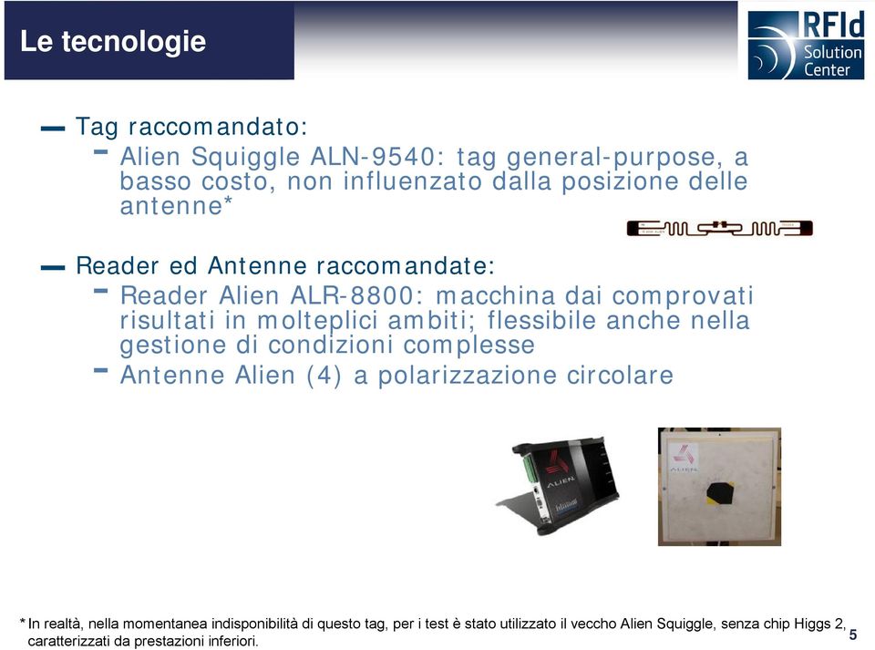 anche nella gestione di condizioni complesse - Antenne Alien (4) a polarizzazione circolare * In realtà, nella momentanea