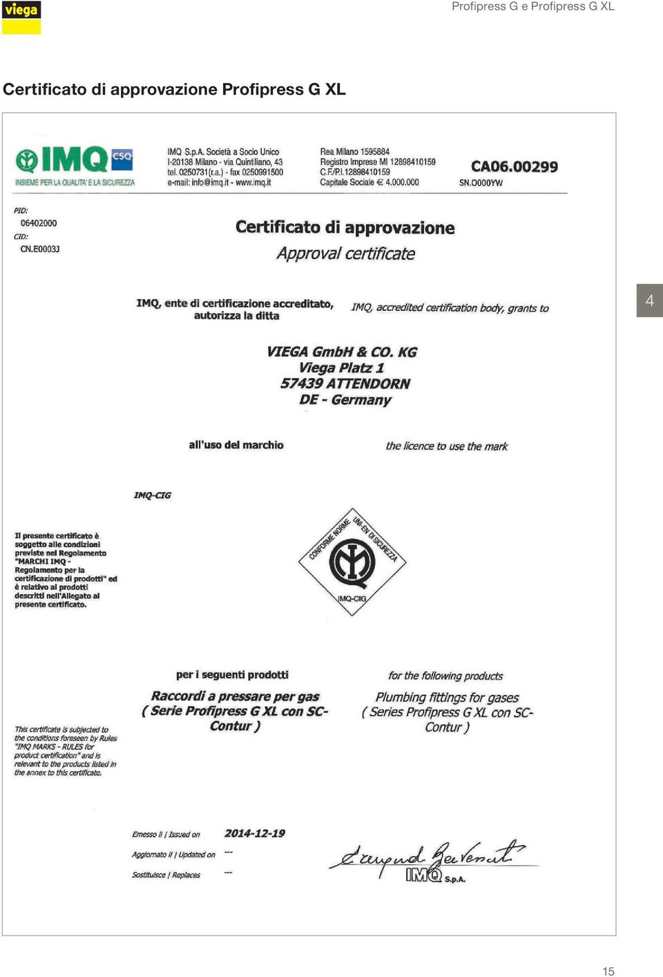 Certificato di