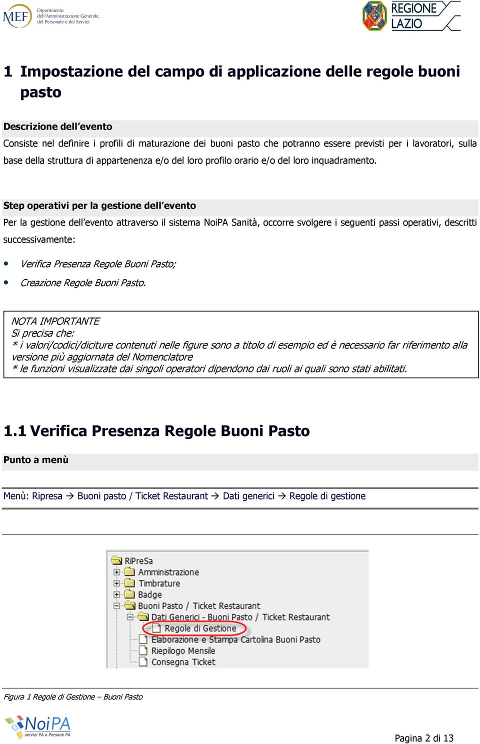 Step operativi per la gestione dell evento Per la gestione dell evento attraverso il sistema NoiPA Sanità, occorre svolgere i seguenti passi operativi, descritti successivamente: Verifica Presenza