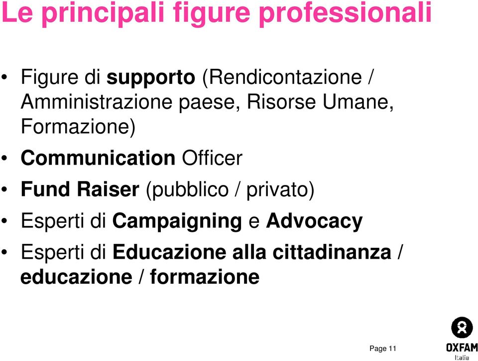 Officer Fund Raiser (pubblico / privato) Esperti di Campaigning e