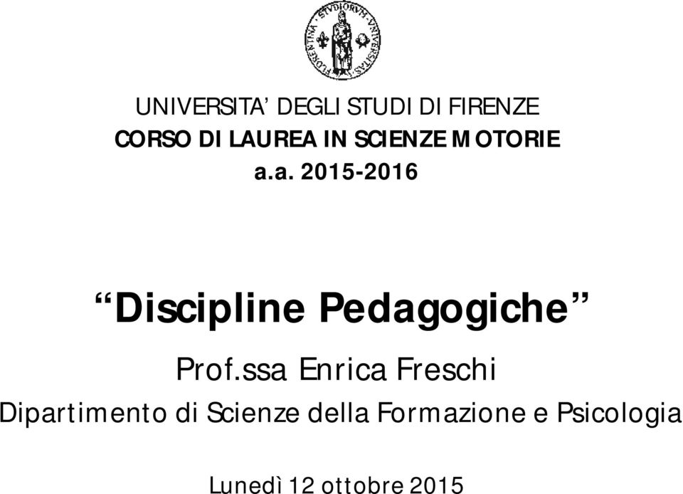 a. 2015-2016 Discipline Pedagogiche Prof.